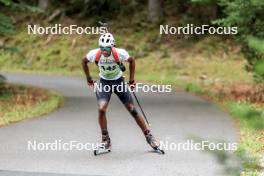 16.09.2023, La Feclaz, France (FRA): Frantzky Perrier (FRA) - Biathlon Samse Summer Tour, sprint, La Feclaz (FRA). www.nordicfocus.com. © Manzoni/NordicFocus. Every downloaded picture is fee-liable.