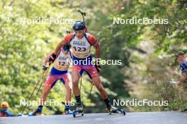 16.09.2023, La Feclaz, France (FRA): Lubin Amiotte (FRA) - Biathlon Samse Summer Tour, sprint, La Feclaz (FRA). www.nordicfocus.com. © Manzoni/NordicFocus. Every downloaded picture is fee-liable.