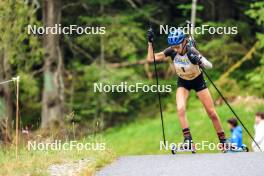 16.09.2023, La Feclaz, France (FRA): Louise Roguet (FRA) - Biathlon Samse Summer Tour, sprint, La Feclaz (FRA). www.nordicfocus.com. © Manzoni/NordicFocus. Every downloaded picture is fee-liable.