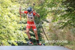 16.09.2023, La Feclaz, France (FRA): Ian Martinet (FRA) - Biathlon Samse Summer Tour, sprint, La Feclaz (FRA). www.nordicfocus.com. © Manzoni/NordicFocus. Every downloaded picture is fee-liable.