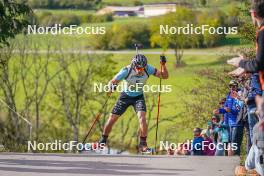 22.10.2023, Arcon, France (FRA): Emilien Claude (FRA) - Biathlon Samse Summer Tour, pursuit, Arcon (FRA). www.nordicfocus.com. © Thibaut/NordicFocus. Every downloaded picture is fee-liable.