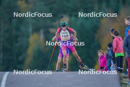 22.10.2023, Arcon, France (FRA): Timeo Amiotte (FRA) - Biathlon Samse Summer Tour, pursuit, Arcon (FRA). www.nordicfocus.com. © Thibaut/NordicFocus. Every downloaded picture is fee-liable.
