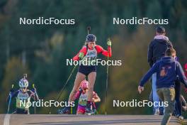 22.10.2023, Arcon, France (FRA): Emma Gross (BEL) - Biathlon Samse Summer Tour, pursuit, Arcon (FRA). www.nordicfocus.com. © Thibaut/NordicFocus. Every downloaded picture is fee-liable.