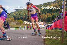 22.10.2023, Arcon, France (FRA): Lubin Amiotte (FRA) - Biathlon Samse Summer Tour, pursuit, Arcon (FRA). www.nordicfocus.com. © Thibaut/NordicFocus. Every downloaded picture is fee-liable.