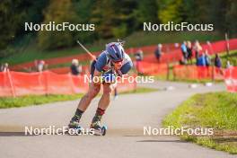 22.10.2023, Arcon, France (FRA): Gabin Fenus Vogel (FRA) - Biathlon Samse Summer Tour, pursuit, Arcon (FRA). www.nordicfocus.com. © Thibaut/NordicFocus. Every downloaded picture is fee-liable.