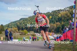 22.10.2023, Arcon, France (FRA): Antoine Morel (FRA) - Biathlon Samse Summer Tour, pursuit, Arcon (FRA). www.nordicfocus.com. © Thibaut/NordicFocus. Every downloaded picture is fee-liable.