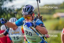 22.10.2023, Arcon, France (FRA): Gaetan Paturel (FRA) - Biathlon Samse Summer Tour, pursuit, Arcon (FRA). www.nordicfocus.com. © Thibaut/NordicFocus. Every downloaded picture is fee-liable.
