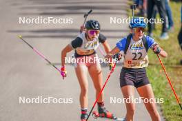 22.10.2023, Arcon, France (FRA): Emma Oustry (FRA) - Biathlon Samse Summer Tour, pursuit, Arcon (FRA). www.nordicfocus.com. © Thibaut/NordicFocus. Every downloaded picture is fee-liable.