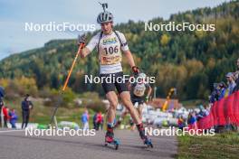 22.10.2023, Arcon, France (FRA): Finn Zurnieden (GER) - Biathlon Samse Summer Tour, pursuit, Arcon (FRA). www.nordicfocus.com. © Thibaut/NordicFocus. Every downloaded picture is fee-liable.