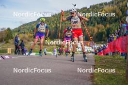 22.10.2023, Arcon, France (FRA): Antonin Delsol (FRA) - Biathlon Samse Summer Tour, pursuit, Arcon (FRA). www.nordicfocus.com. © Thibaut/NordicFocus. Every downloaded picture is fee-liable.