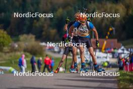 22.10.2023, Arcon, France (FRA): Judicael Perrillat Bottonet (FRA) - Biathlon Samse Summer Tour, pursuit, Arcon (FRA). www.nordicfocus.com. © Thibaut/NordicFocus. Every downloaded picture is fee-liable.