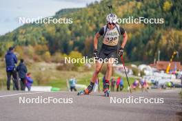 22.10.2023, Arcon, France (FRA): Raphael Dhenain (FRA) - Biathlon Samse Summer Tour, pursuit, Arcon (FRA). www.nordicfocus.com. © Thibaut/NordicFocus. Every downloaded picture is fee-liable.