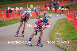 22.10.2023, Arcon, France (FRA): Justin Remonnay (FRA) - Biathlon Samse Summer Tour, pursuit, Arcon (FRA). www.nordicfocus.com. © Thibaut/NordicFocus. Every downloaded picture is fee-liable.