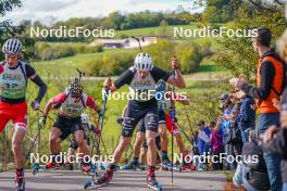 22.10.2023, Arcon, France (FRA): Mathieu Garcia (FRA) - Biathlon Samse Summer Tour, pursuit, Arcon (FRA). www.nordicfocus.com. © Thibaut/NordicFocus. Every downloaded picture is fee-liable.