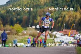 22.10.2023, Arcon, France (FRA): Marius Remy (FRA) - Biathlon Samse Summer Tour, pursuit, Arcon (FRA). www.nordicfocus.com. © Thibaut/NordicFocus. Every downloaded picture is fee-liable.