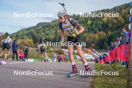 22.10.2023, Arcon, France (FRA): Hugo Francois (FRA) - Biathlon Samse Summer Tour, pursuit, Arcon (FRA). www.nordicfocus.com. © Thibaut/NordicFocus. Every downloaded picture is fee-liable.