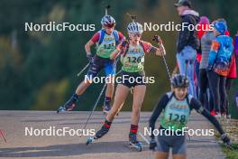 22.10.2023, Arcon, France (FRA): Eline Curnillon (FRA) - Biathlon Samse Summer Tour, pursuit, Arcon (FRA). www.nordicfocus.com. © Thibaut/NordicFocus. Every downloaded picture is fee-liable.