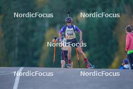 22.10.2023, Arcon, France (FRA): Lucas Moine (FRA) - Biathlon Samse Summer Tour, pursuit, Arcon (FRA). www.nordicfocus.com. © Thibaut/NordicFocus. Every downloaded picture is fee-liable.