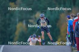 22.10.2023, Arcon, France (FRA): Alexis Josserand (FRA) - Biathlon Samse Summer Tour, pursuit, Arcon (FRA). www.nordicfocus.com. © Thibaut/NordicFocus. Every downloaded picture is fee-liable.