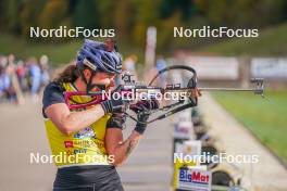 22.10.2023, Arcon, France (FRA): Lou Jeanmonnot (FRA) - Biathlon Samse Summer Tour, pursuit, Arcon (FRA). www.nordicfocus.com. © Thibaut/NordicFocus. Every downloaded picture is fee-liable.