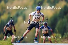 21.10.2023, Arcon, France (FRA): Lucas Bourcey (FRA) - Biathlon Samse Summer Tour, sprint, Arcon (FRA). www.nordicfocus.com. © Thibaut/NordicFocus. Every downloaded picture is fee-liable.