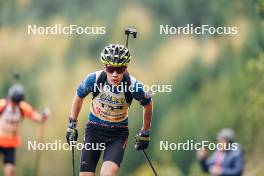 21.10.2023, Arcon, France (FRA): Samuel Blanchet (FRA) - Biathlon Samse Summer Tour, sprint, Arcon (FRA). www.nordicfocus.com. © Thibaut/NordicFocus. Every downloaded picture is fee-liable.