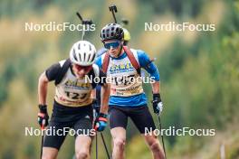 21.10.2023, Arcon, France (FRA): Niels Bibollet (FRA) - Biathlon Samse Summer Tour, sprint, Arcon (FRA). www.nordicfocus.com. © Thibaut/NordicFocus. Every downloaded picture is fee-liable.