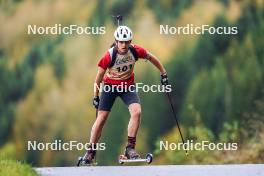 21.10.2023, Arcon, France (FRA): Clement Vigneau (FRA) - Biathlon Samse Summer Tour, sprint, Arcon (FRA). www.nordicfocus.com. © Thibaut/NordicFocus. Every downloaded picture is fee-liable.