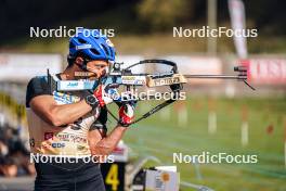 21.10.2023, Arcon, France (FRA): Oscar Lombardot (FRA) - Biathlon Samse Summer Tour, sprint, Arcon (FRA). www.nordicfocus.com. © Thibaut/NordicFocus. Every downloaded picture is fee-liable.