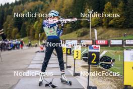 21.10.2023, Arcon, France (FRA): Paula Botet (FRA) - Biathlon Samse Summer Tour, sprint, Arcon (FRA). www.nordicfocus.com. © Thibaut/NordicFocus. Every downloaded picture is fee-liable.