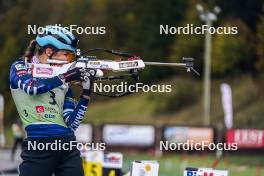 21.10.2023, Arcon, France (FRA): Paula Botet (FRA) - Biathlon Samse Summer Tour, sprint, Arcon (FRA). www.nordicfocus.com. © Thibaut/NordicFocus. Every downloaded picture is fee-liable.