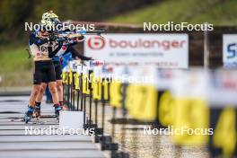 21.10.2023, Arcon, France (FRA): Bastien Simeon (FRA) - Biathlon Samse Summer Tour, sprint, Arcon (FRA). www.nordicfocus.com. © Thibaut/NordicFocus. Every downloaded picture is fee-liable.