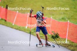 21.10.2023, Arcon, France (FRA): Ethan Guignier (FRA) - Biathlon Samse Summer Tour, sprint, Arcon (FRA). www.nordicfocus.com. © Thibaut/NordicFocus. Every downloaded picture is fee-liable.