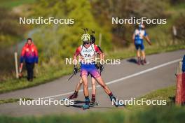 21.10.2023, Arcon, France (FRA): Enzo Bouillet (FRA) - Biathlon Samse Summer Tour, sprint, Arcon (FRA). www.nordicfocus.com. © Thibaut/NordicFocus. Every downloaded picture is fee-liable.