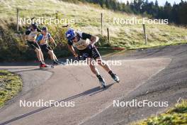 21.10.2023, Arcon, France (FRA): Oscar Lombardot (FRA) - Biathlon Samse Summer Tour, sprint, Arcon (FRA). www.nordicfocus.com. © Thibaut/NordicFocus. Every downloaded picture is fee-liable.