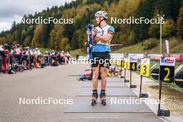 21.10.2023, Arcon, France (FRA): Fabien Claude (FRA) - Biathlon Samse Summer Tour, sprint, Arcon (FRA). www.nordicfocus.com. © Thibaut/NordicFocus. Every downloaded picture is fee-liable.