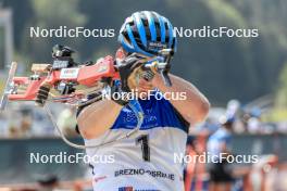 27.08.2023, Brezno-Osrblie, Slovakia (SVK): Jesper Nelin (SWE) - IBU Summer Biathlon World Championships, mass men, Brezno-Osrblie (SVK). www.nordicfocus.com. © Manzoni/NordicFocus. Every downloaded picture is fee-liable.
