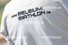27.08.2023, Brezno-Osrblie, Slovakia (SVK): Event Feature: Belgium biathlon t-shirt - IBU Summer Biathlon World Championships, mass men, Brezno-Osrblie (SVK). www.nordicfocus.com. © Manzoni/NordicFocus. Every downloaded picture is fee-liable.