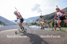 27.08.2023, Brezno-Osrblie, Slovakia (SVK): Tereza Vobornikova (CZE), Johanna Skottheim (SWE), Alla Ghilenko (MDA), Joanna Jakiela (POL), (l-r) - IBU Summer Biathlon World Championships, mass women, Brezno-Osrblie (SVK). www.nordicfocus.com. © Manzoni/NordicFocus. Every downloaded picture is fee-liable.