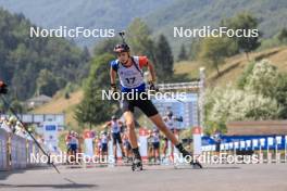 27.08.2023, Brezno-Osrblie, Slovakia (SVK): Jakub Borgula (SVK) - IBU Summer Biathlon World Championships, pursuit junior men, Brezno-Osrblie (SVK). www.nordicfocus.com. © Manzoni/NordicFocus. Every downloaded picture is fee-liable.