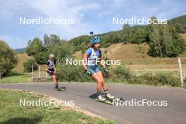 27.08.2023, Brezno-Osrblie, Slovakia (SVK): Olena Horodna (UKR), Valentina Dimitrova (BUL), (l-r) - IBU Summer Biathlon World Championships, pursuit junior women, Brezno-Osrblie (SVK). www.nordicfocus.com. © Manzoni/NordicFocus. Every downloaded picture is fee-liable.