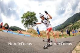 26.08.2023, Brezno-Osrblie, Slovakia (SVK): Martin Hollo (HUN) - IBU Summer Biathlon World Championships, sprint junior men, Brezno-Osrblie (SVK). www.nordicfocus.com. © Manzoni/NordicFocus. Every downloaded picture is fee-liable.