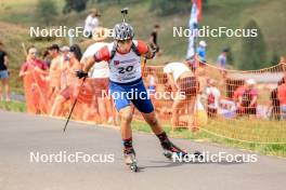 26.08.2023, Brezno-Osrblie, Slovakia (SVK): Matyas Martan (CZE) - IBU Summer Biathlon World Championships, sprint junior men, Brezno-Osrblie (SVK). www.nordicfocus.com. © Manzoni/NordicFocus. Every downloaded picture is fee-liable.