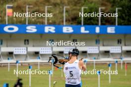 26.08.2023, Brezno-Osrblie, Slovakia (SVK): Bohdan Borkovskyi (UKR) - IBU Summer Biathlon World Championships, sprint junior men, Brezno-Osrblie (SVK). www.nordicfocus.com. © Manzoni/NordicFocus. Every downloaded picture is fee-liable.