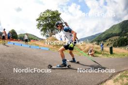 26.08.2023, Brezno-Osrblie, Slovakia (SVK): Rodrigo Azabal Estaun (ESP) - IBU Summer Biathlon World Championships, sprint junior men, Brezno-Osrblie (SVK). www.nordicfocus.com. © Manzoni/NordicFocus. Every downloaded picture is fee-liable.
