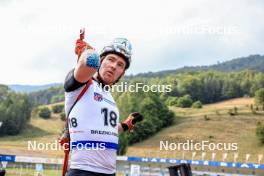 26.08.2023, Brezno-Osrblie, Slovakia (SVK): Florent Claude (BEL) - IBU Summer Biathlon World Championships, sprint men, Brezno-Osrblie (SVK). www.nordicfocus.com. © Manzoni/NordicFocus. Every downloaded picture is fee-liable.