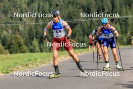 26.08.2023, Brezno-Osrblie, Slovakia (SVK): Sandra Bulina (LAT), Anika Kozica (CRO), (l-r) - IBU Summer Biathlon World Championships, sprint women, Brezno-Osrblie (SVK). www.nordicfocus.com. © Manzoni/NordicFocus. Every downloaded picture is fee-liable.