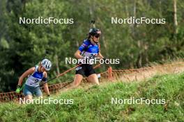 26.08.2023, Brezno-Osrblie, Slovakia (SVK): Anastasija Vojinovic (BIH), Maria Remenova (SVK), (l-r) - IBU Summer Biathlon World Championships, sprint women, Brezno-Osrblie (SVK). www.nordicfocus.com. © Manzoni/NordicFocus. Every downloaded picture is fee-liable.