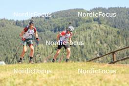 24.08.2023, Brezno-Osrblie, Slovakia (SVK): Darius Dinda (LTU), Oliver Hill (GBR), (l-r) - IBU Summer Biathlon World Championships, super sprint junior men, Brezno-Osrblie (SVK). www.nordicfocus.com. © Manzoni/NordicFocus. Every downloaded picture is fee-liable.