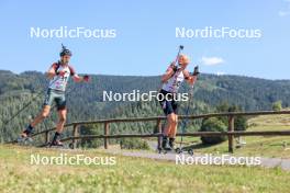 24.08.2023, Brezno-Osrblie, Slovakia (SVK): Darius Dinda (LTU), David Elias (CZE), (l-r) - IBU Summer Biathlon World Championships, super sprint junior men, Brezno-Osrblie (SVK). www.nordicfocus.com. © Manzoni/NordicFocus. Every downloaded picture is fee-liable.